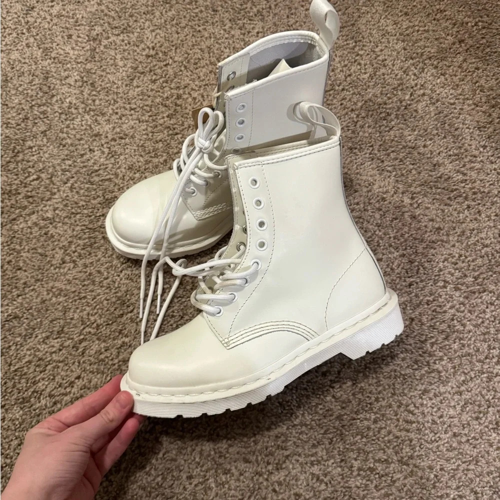 NWT Dr. Martens White Combat Boots